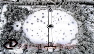 Cimetière américain en hiver by DRAGUIDRONES360